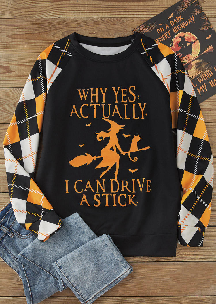 Sweatshirts Halloween Witch Actually I Can Drive A Stick Plaid Sweatshirt in Multicolor. Size
Sweatshirts Halloween Witch Actually I Can Drive A Stick Plaid Sweatshirt in Multicolor. Size