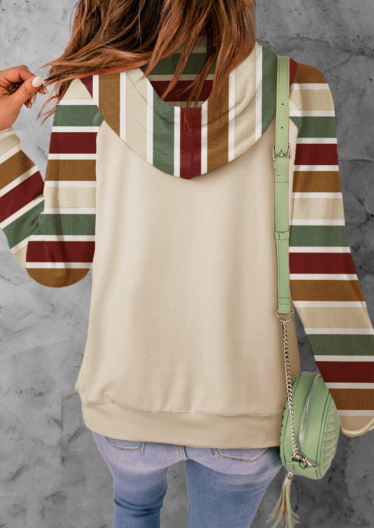 Hoodies Striped Color Block Kangaroo Pocket Drawstring Hoodie in Multicolor. Size: L,M,,XL
Hoodies Striped Color Block Kangaroo Pocket Drawstring Hoodie in Multicolor. Size: L,M,,XL
