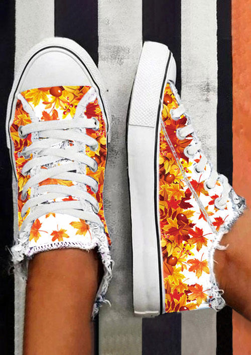 Sneakers Maple Leaf Frayed Lace Up Flat Sneakers in Multicolor. Size: ,38,39,40,41
Sneakers Maple Leaf Frayed Lace Up Flat Sneakers in Multicolor. Size: ,38,39,40,41