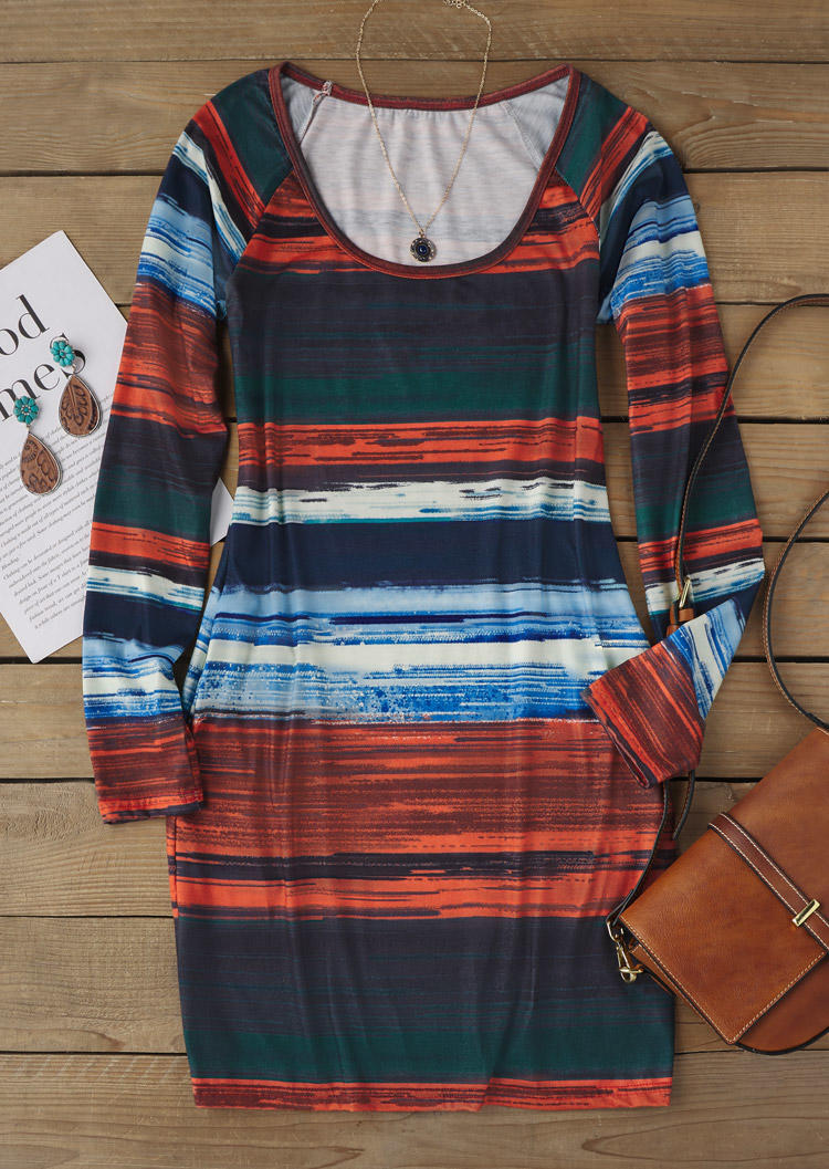 Mini Dresses Striped Pocket Long Sleeve Mini Dress in Multicolor. Size: L,M,,XL
Mini Dresses Striped Pocket Long Sleeve Mini Dress in Multicolor. Size: L,M,,XL