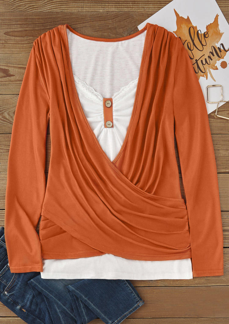 Blouses Color Block Criss-Cross Ruched Fake Two-Piece Blouse in Multicolor. Size
Blouses Color Block Criss-Cross Ruched Fake Two-Piece Blouse in Multicolor. Size