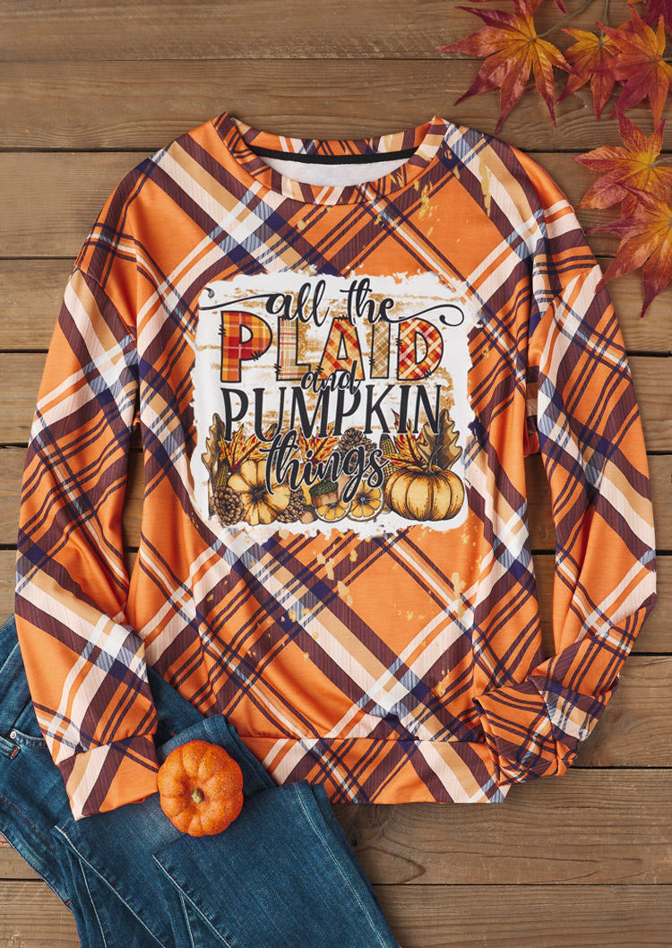 Sweatshirts All The Plaid And Pumpkin Things Sweatshirt in Multicolor. Size: L,M,,XL
Sweatshirts All The Plaid And Pumpkin Things Sweatshirt in Multicolor. Size: L,M,,XL