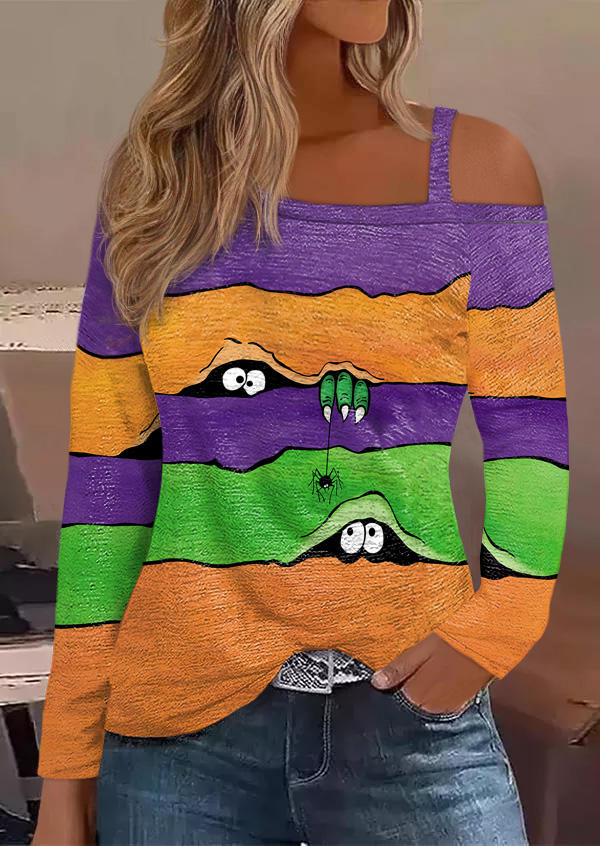 Blouses Halloween Peeping Eyes Spider One Shoulder Blouse in Multicolor. Size: L,M,,XL
Blouses Halloween Peeping Eyes Spider One Shoulder Blouse in Multicolor. Size: L,M,,XL