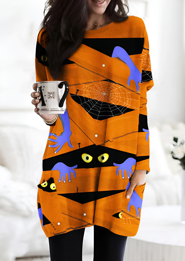 Mini Dresses Halloween Peeping Eyes Spider Web Pocket Mini Dress in Multicolor. Size: L,M,,XL
Mini Dresses Halloween Peeping Eyes Spider Web Pocket Mini Dress in Multicolor. Size: L,M,,XL
