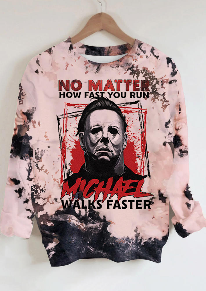 Halloween Michael Myers Horror Movie Sweatshirt No Matter How Fast You Run Horror Movie Graphic Sweatshirt in Pink. Size: ,XL
Halloween Michael Myers Horror Movie Sweatshirt No Matter How Fast You Run Horror Movie Graphic Sweatshirt in Pink. Size: ,XL