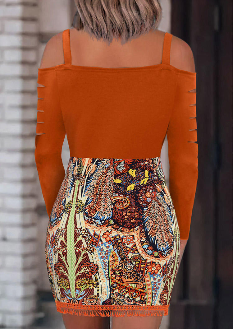 Bodycon Dresses Paisley Tassel Cut Out Wrap Cold Shoulder Bodycon Dress in Orange. Size: L,M,,XL
Bodycon Dresses Paisley Tassel Cut Out Wrap Cold Shoulder Bodycon Dress in Orange. Size: L,M,,XL