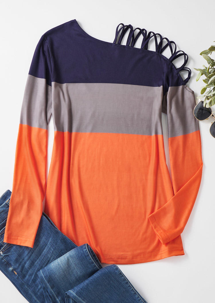 Blouses Color-Blocked Criss-Cross One Shoulder Blouse in Multicolor. Size: 2XL,,L,M,S,XL
Blouses Color-Blocked Criss-Cross One Shoulder Blouse in Multicolor. Size: 2XL,,L,M,S,XL