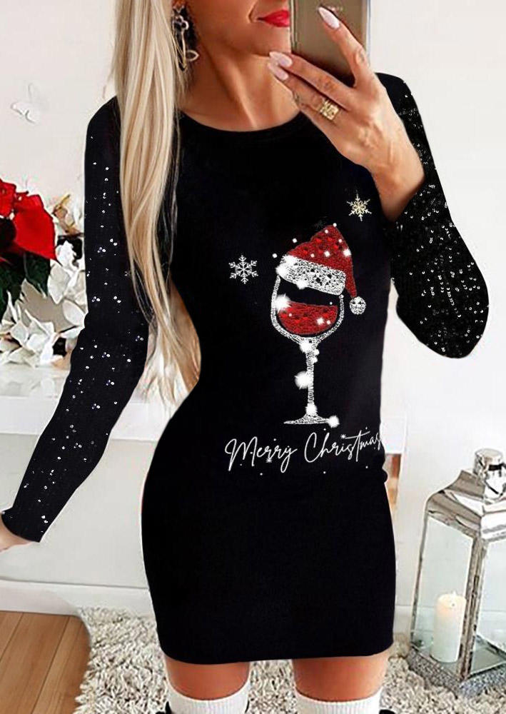 Bodycon Dresses Merry Christmas Wine Glass Hat Glitter Bodycon Dress in Black. Size: L,M,,XL
Bodycon Dresses Merry Christmas Wine Glass Hat Glitter Bodycon Dress in Black. Size: L,M,,XL