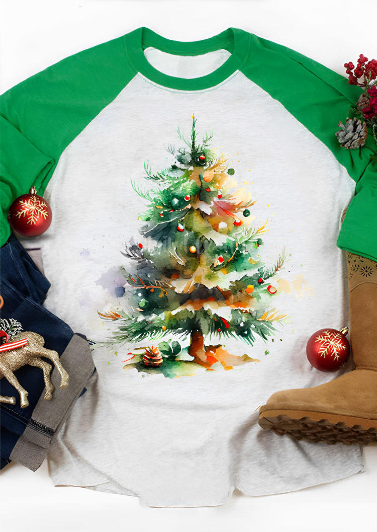 T-shirts Tees Christmas Tree Long Sleeve O-Neck T-Shirt Tee in Green. Size: L,M,,XL
T-shirts Tees Christmas Tree Long Sleeve O-Neck T-Shirt Tee in Green. Size: L,M,,XL