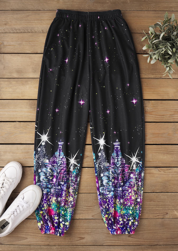 

Pants Christmas Glitter Pocket Sweatpants in Multicolor. Size: L,M,,XL