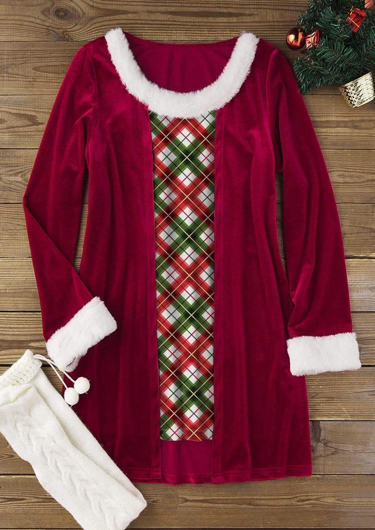 Mini Dresses Christmas Plaid Plush Fake Two-Piece Mini Dress in Red. Size: L,M,,XL
Mini Dresses Christmas Plaid Plush Fake Two-Piece Mini Dress in Red. Size: L,M,,XL