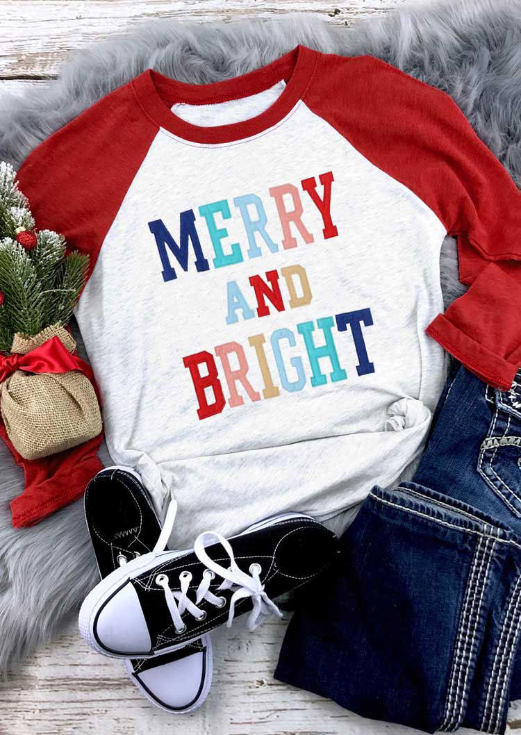 T-shirts Tees Merry And Bright Raglan Sleeve T-Shirt Tee in Multicolor. Size: L,M,,XL
T-shirts Tees Merry And Bright Raglan Sleeve T-Shirt Tee in Multicolor. Size: L,M,,XL