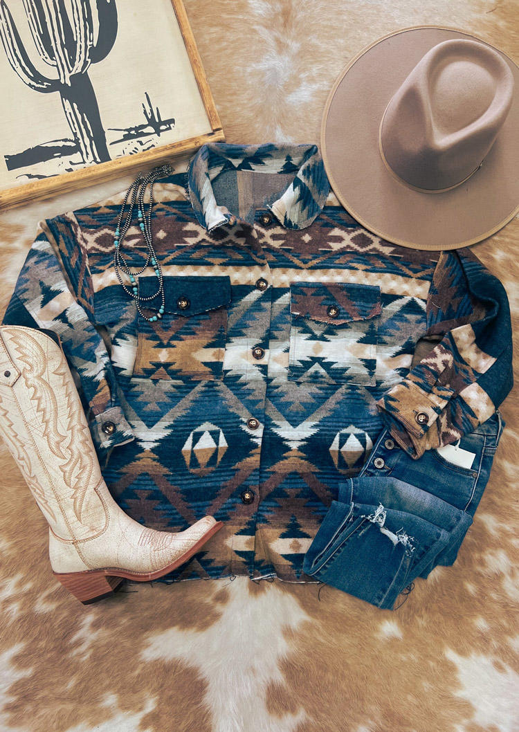 Jackets Aztec Pocket Western Turn-down Collar Jacket in Multicolor. Size: L,M,,XL
Jackets Aztec Pocket Western Turn-down Collar Jacket in Multicolor. Size: L,M,,XL
