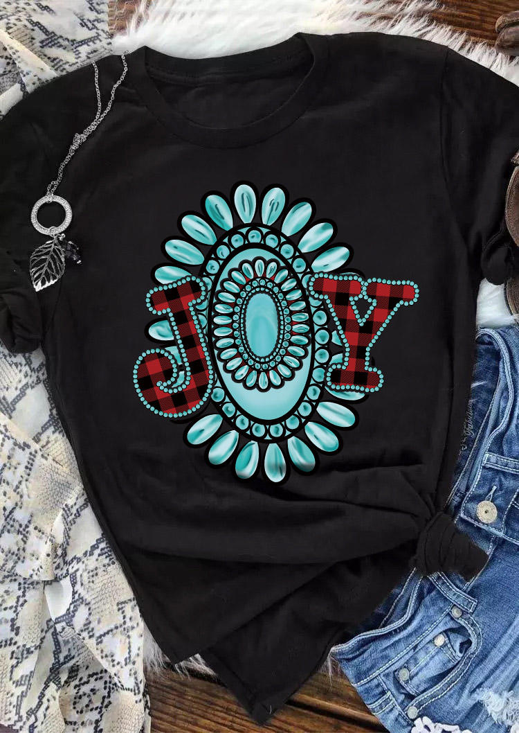 T-shirts Tees Christmas Turquoise Joy O-Neck T-Shirt Tee in Black. Size: L,M,,XL
T-shirts Tees Christmas Turquoise Joy O-Neck T-Shirt Tee in Black. Size: L,M,,XL