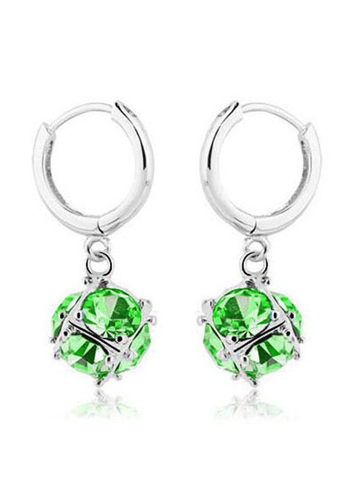 purple rhinestones cube earrings fairyseason purple rhinestones cube earrings fairyseason