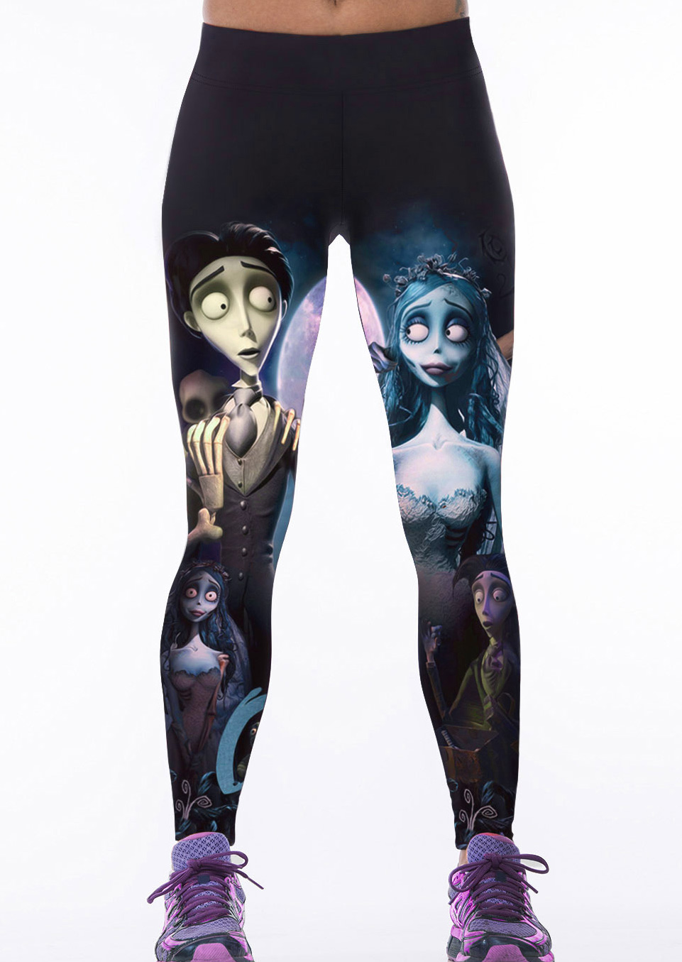 Printed Cartoon Character Bodycon Yoga Pants Fairyseason