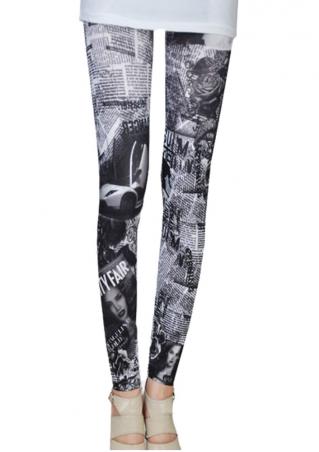 Printed Slim Fit Stretchy Fashion Leggings