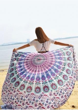 Mandala Printed Rectangle Beach Blanket