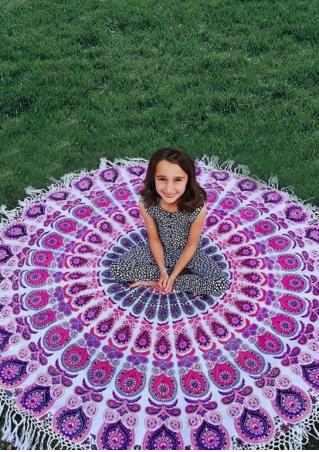 Mandala Printed Round Picnic Blanket