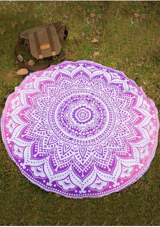 Mandala Printed Round Picnic Blanket