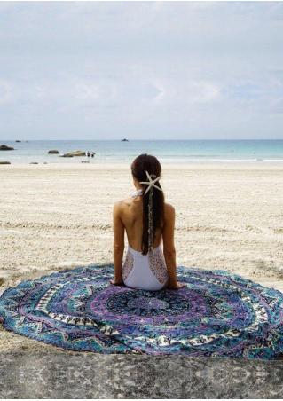 Mandala Multicolor Round Beach Blanket