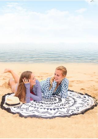 Mandala Geometric Round Beach Blanket