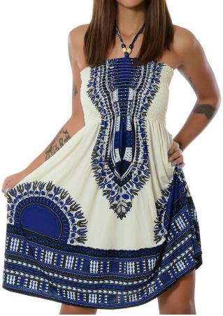 Ethnic Printed Fashion Halter Dress