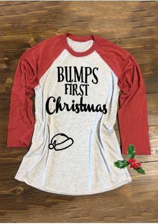 Bumps First Christmas Letter Printed T-Shirt