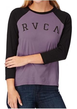 RVC Printed Splicing Casual T-Shirt