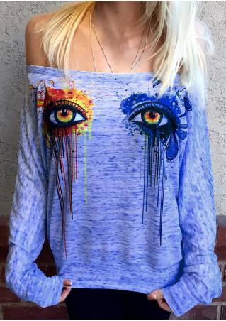 Eyes Printed T-Shirt Without Necklace