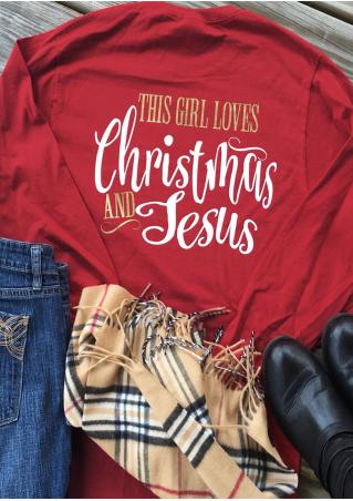 Christmas Jesus Printed O-Neck T-Shirt