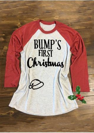 Bump's First Christmas Letter Printed T-Shirt