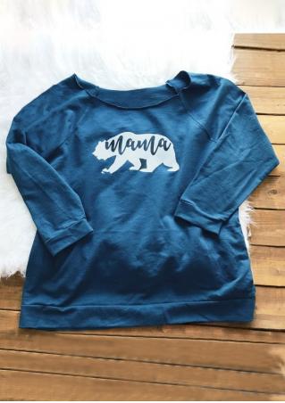 Mama Bear Printed Sweatshirt