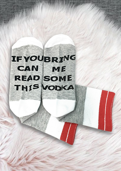 

IF YOU CAN READ THIS Socks, 100793, Gray