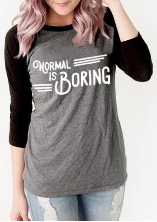 Normal is Boring Baseball T-Shirt