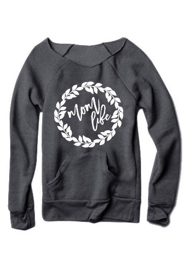 

Mom Life Casual Sweatshirt, Dark grey;light grey, 107293