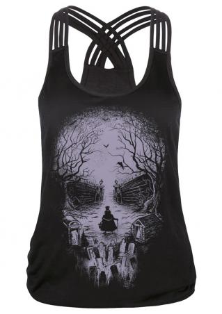 Skull Printed Stretchy Camisole