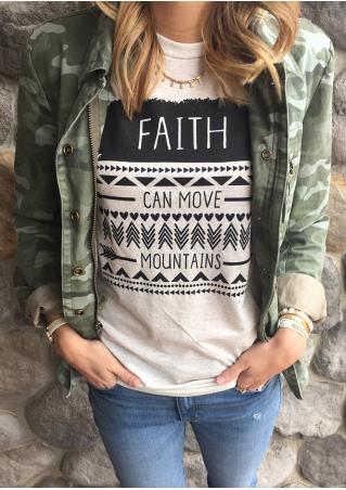 Faith Can Move Mountains T-Shirt without Necklace