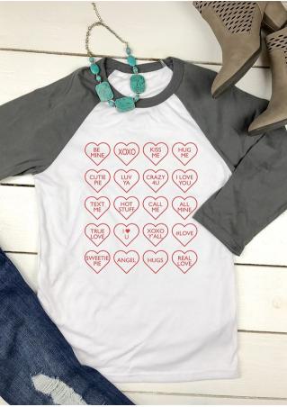 Heart Expression Baseball T-Shirt