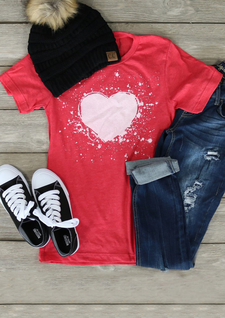 Heart Casual T-Shirt - Fairyseason