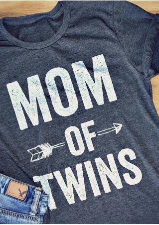 Mom of Twins Arrow T-Shirt