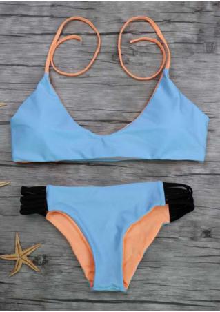 Splicing Halter Bikini Set