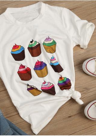 Multicolor Ice Cream Short Sleeve T-Shirt