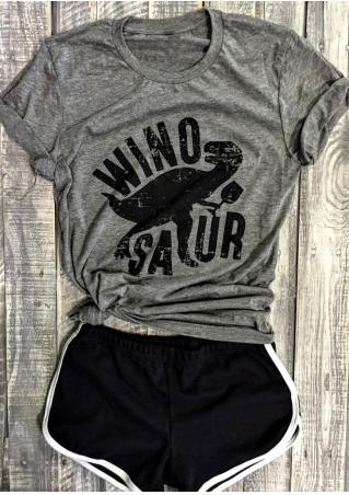 Winosaur Dinosaur Short Sleeve T-Shirt