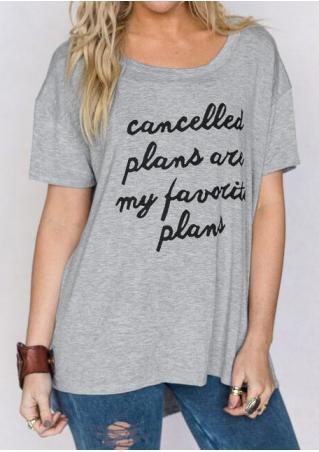 Cancelled Plans Are My Favorite Plans Asymmetric T-Shirt