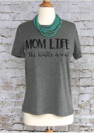 Mom Life T-Shirt Without Necklace