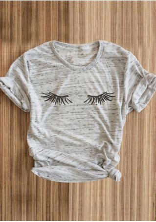 Eyes Printed Short Sleeve T-Shirt