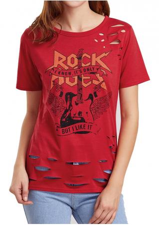 Guitar Rock Hole T-Shirt