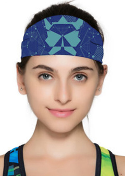 Multicolor Printed Elastic Sport Headband
