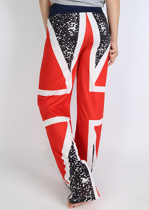 British Flag Drawstring Wide Leg Pants - Fairyseason